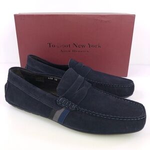 To Boot New York Adam Derrick Men’s Ocean Drive Suede Navy Blue Loafers